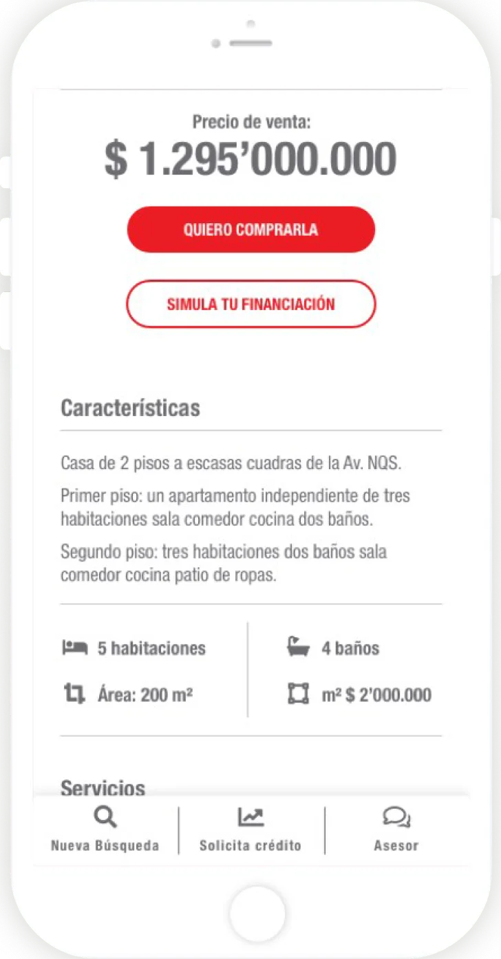 Davivienda MyHouse app screen