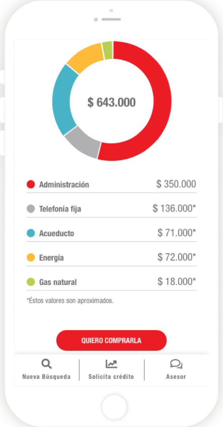 Davivienda MyHouse app screen