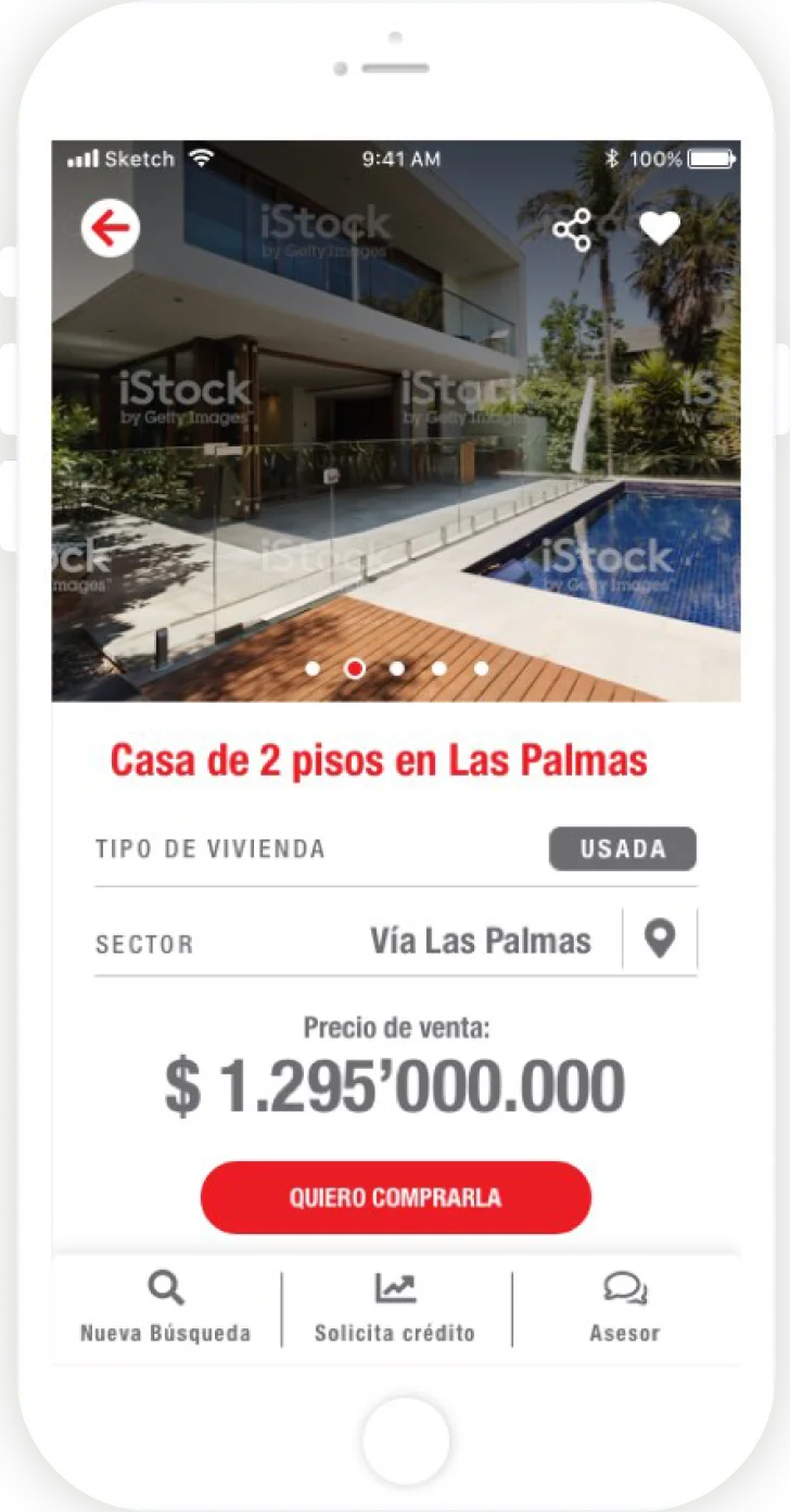 Davivienda MyHouse app screen