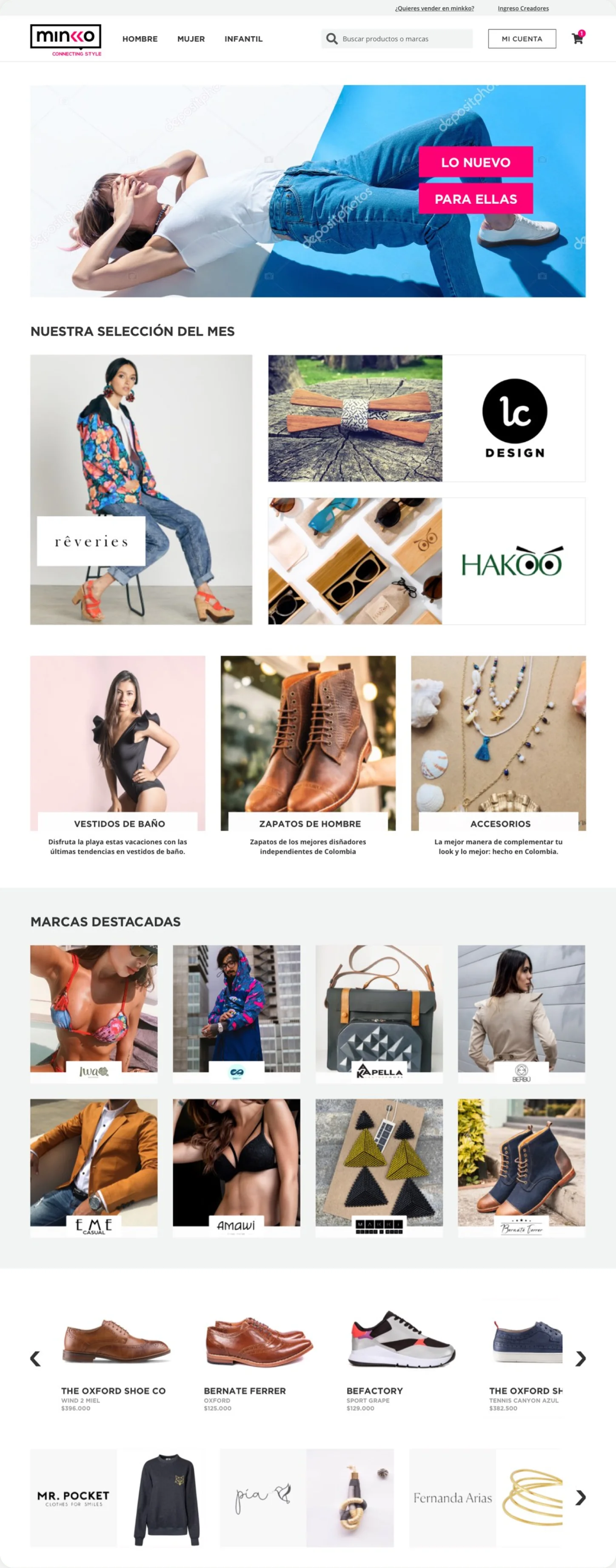 Minkko marketplace: category page