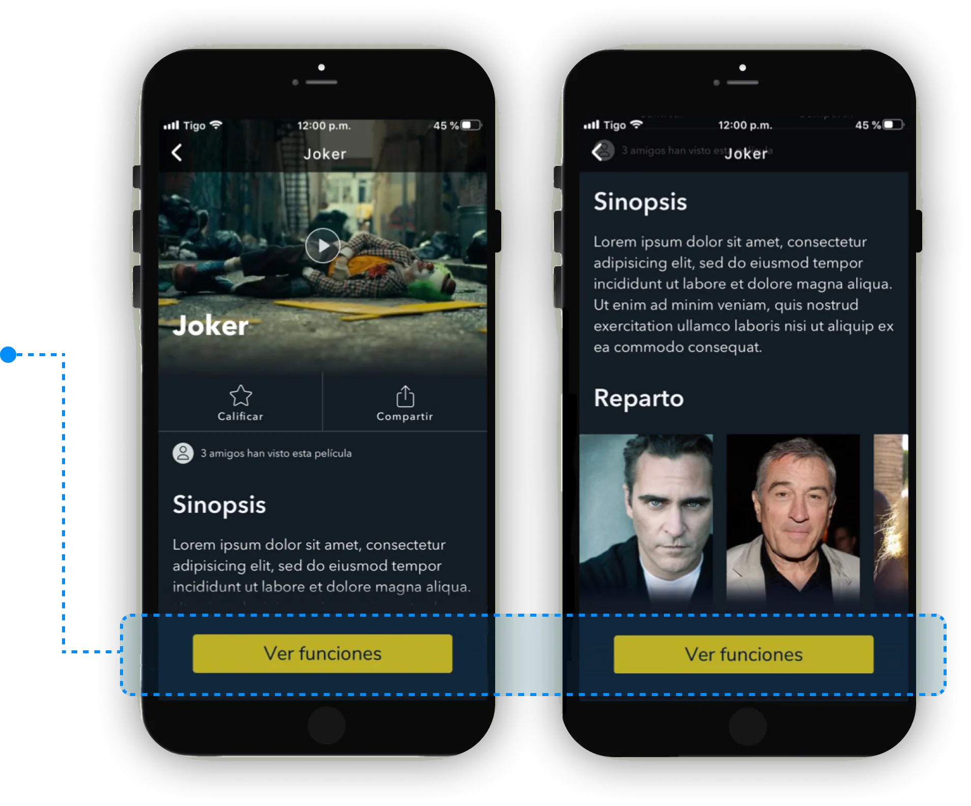 Cinema — “See Showtimes” Persistent Button