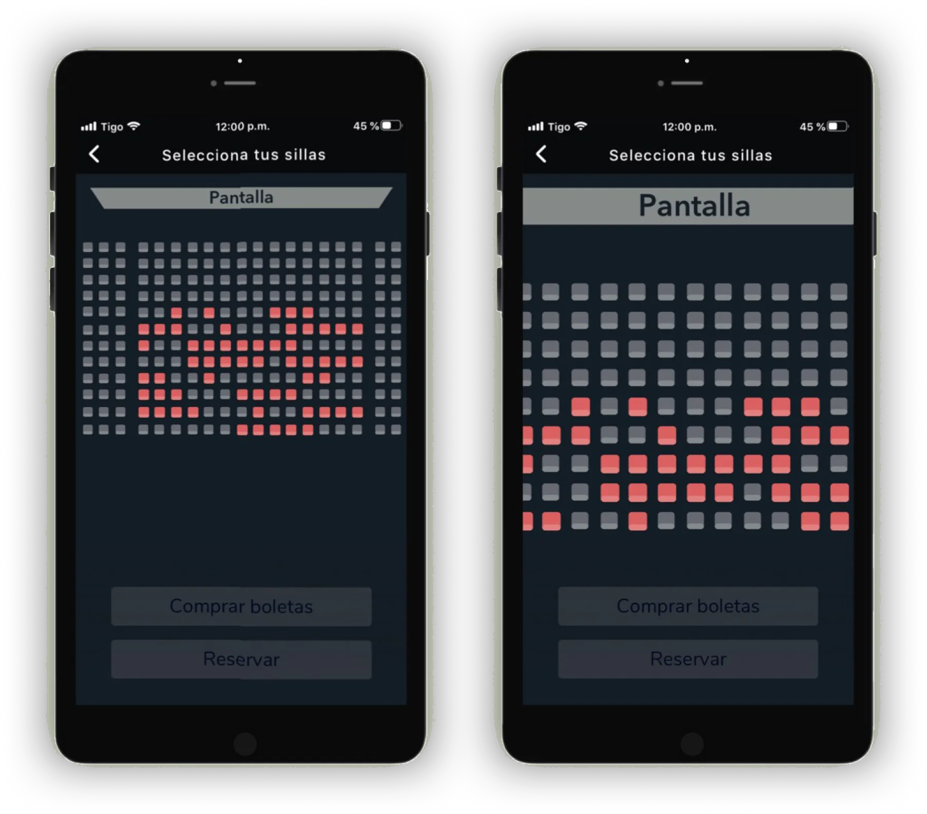 Cinema — Chairs Selection Improved Experience