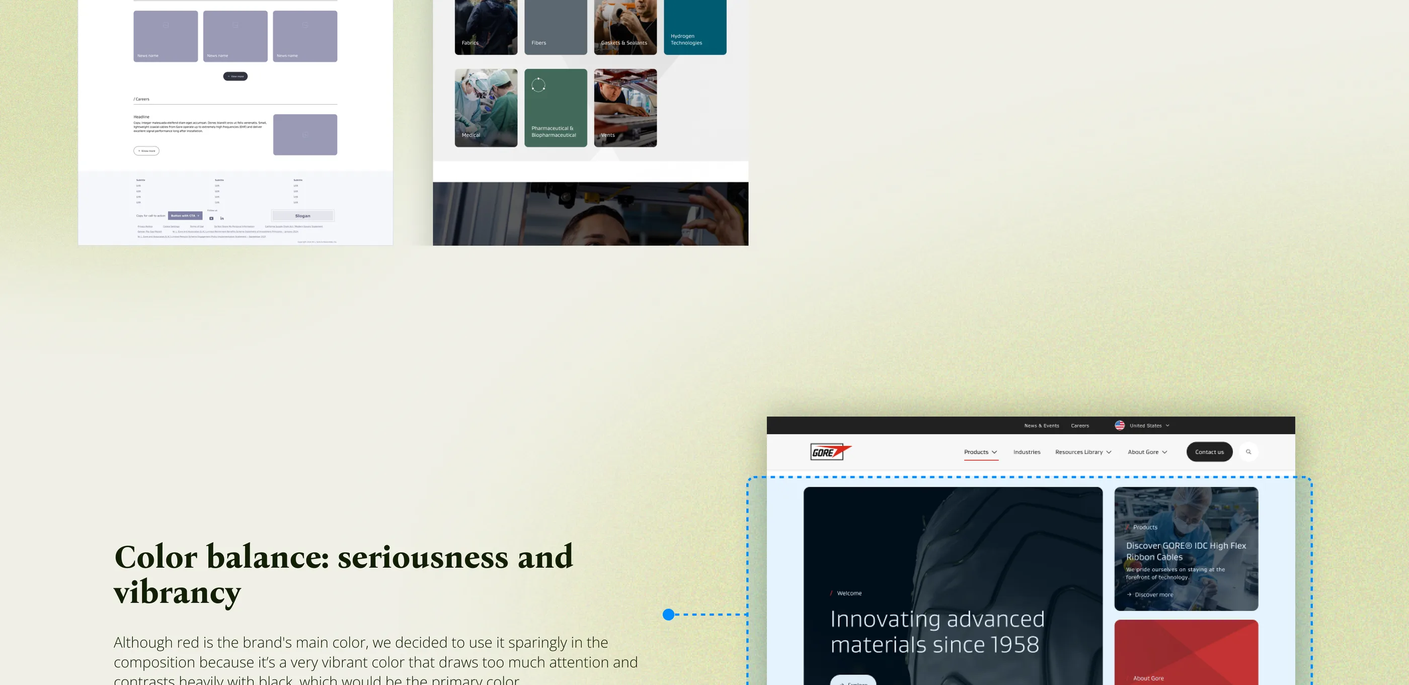 Gore Design System + Corporate & Medical Websites — design, screen 1 of 1