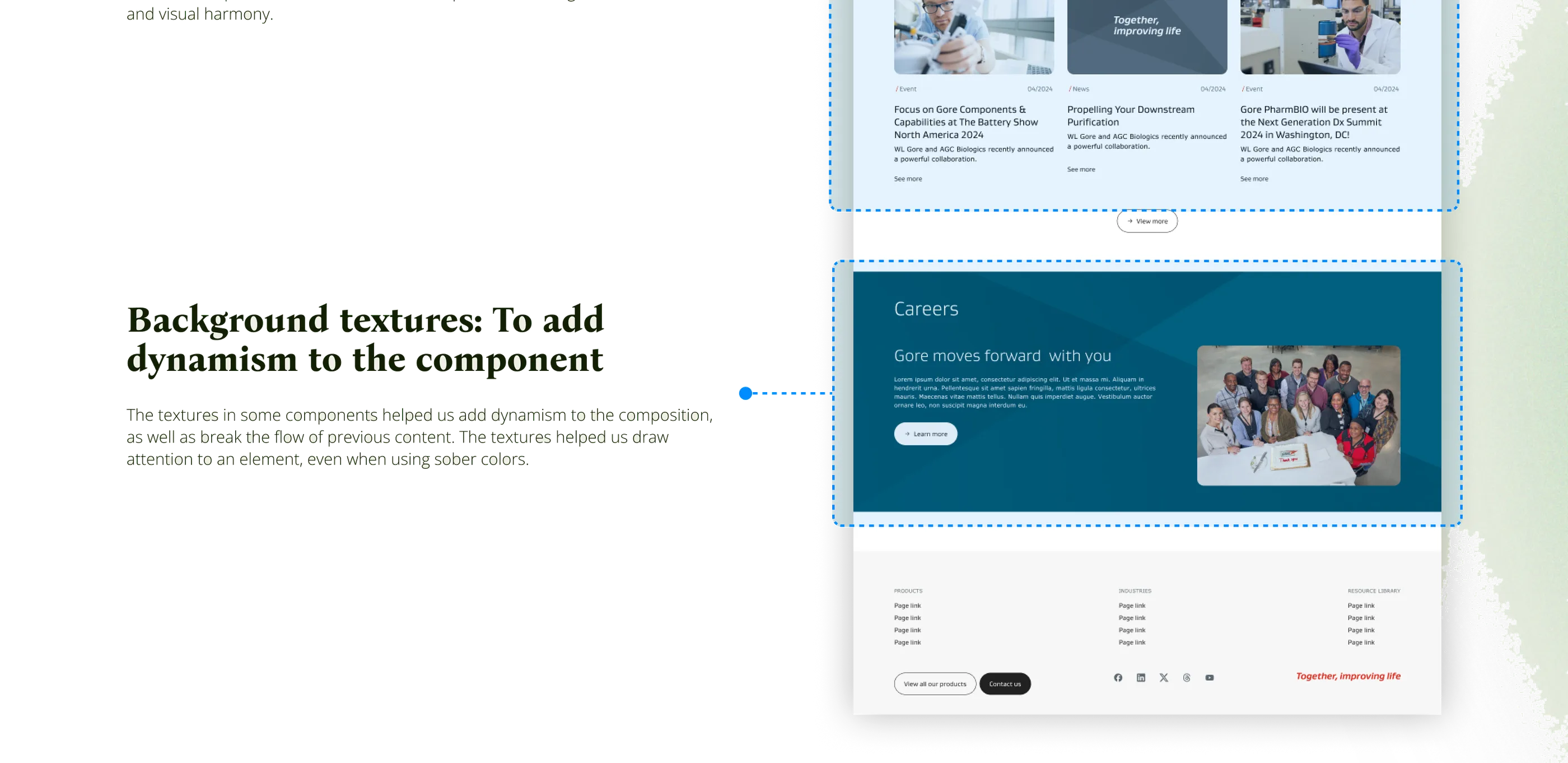 Gore Design System + Corporate & Medical Websites — design, screen 1 of 1