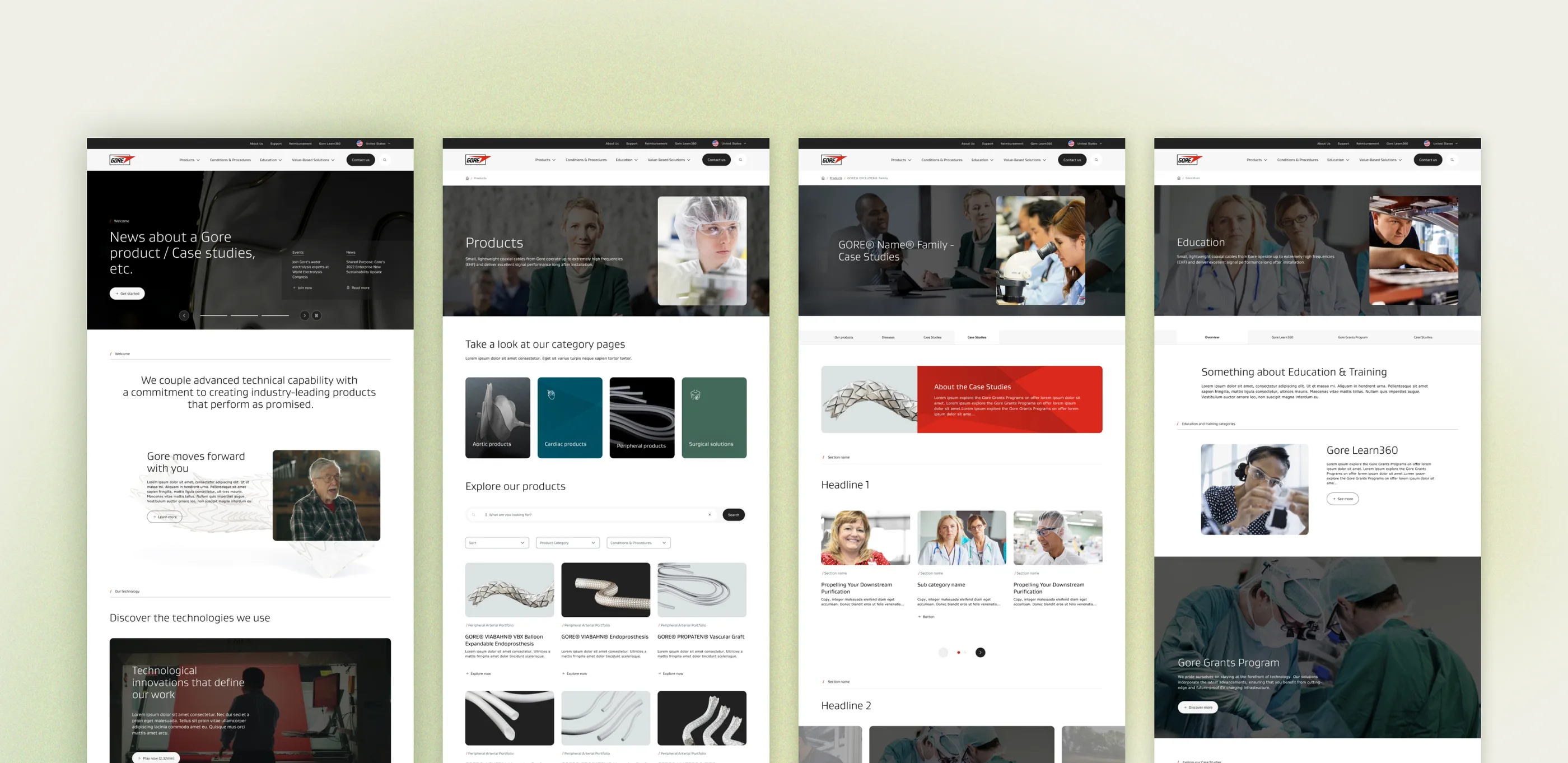 Gore Design System + Corporate & Medical Websites — design, screen 1 of 1