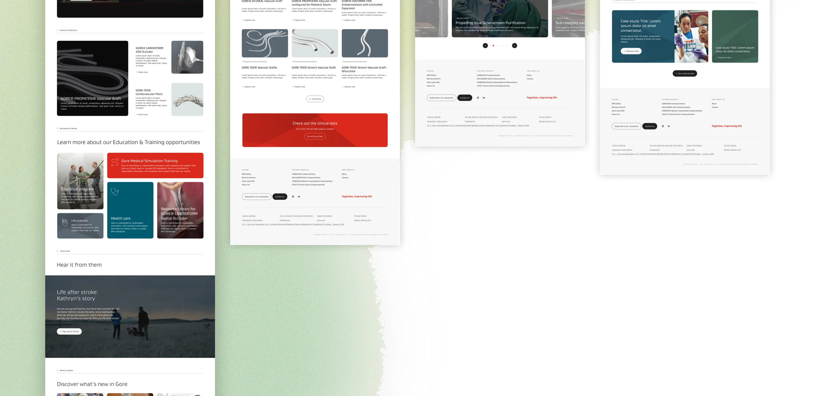 Gore Design System + Corporate & Medical Websites — design, screen 1 of 1